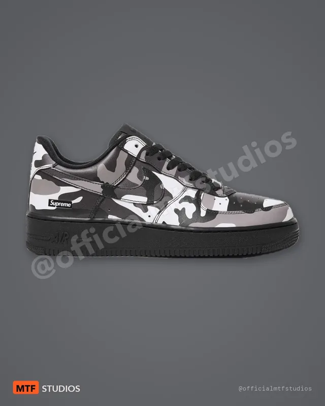 Supreme × Nike Air Force 1 Low — Snow Camo — US 10.5 — Brand New