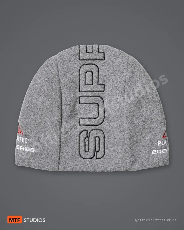 Supreme Polartec Beanie (FW26) — Grey — One Size — Brand New